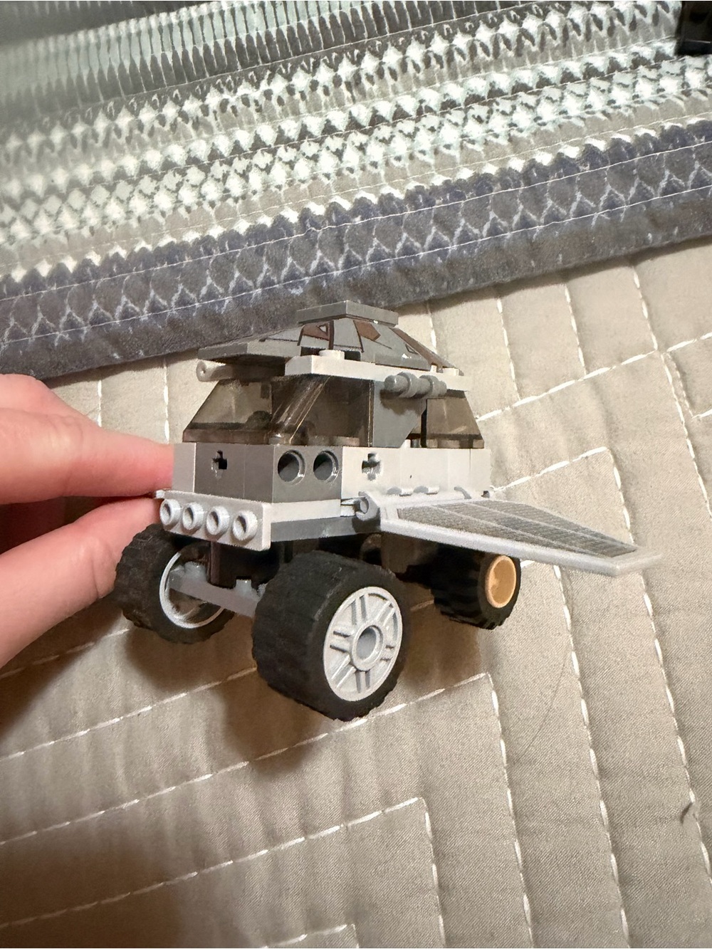 Gray Kids Lego Toy Off-Road Vehicle with Wings